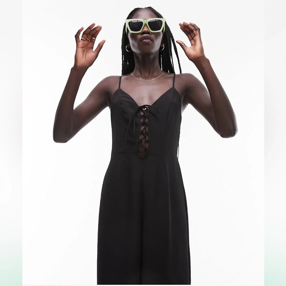 Topshop Lace-Up Jumpsuit NWT - Picture 1 of 3